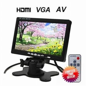 BW 7 Inch TFT LCD Car Monitor HDMI Car Monitor Car Headrest Monitor - HD 1024x600 Native Resolution