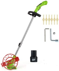 LHMYHHH Cordless Grass Trimmer 12V/24V Adjustable Electric Lawn Mower Garden Pruning Cutter Power Garden Tools-12V-1 Battery