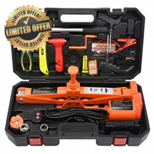 LWLHOUSE 12V Car Jack Car Equipment Scissor Electric Hydraulic Jack Car Repair Tool Durable