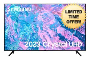 Samsung 50 Inch CU7100 UHD HDR Smart TV (2023) - 4K Crystal Processor