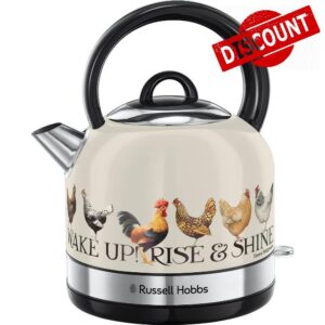 Russell Hobbs 26270 Emma Bridgewater Electric Kettle - Rise & Shine Hen's with Removable Anti Scale Filter