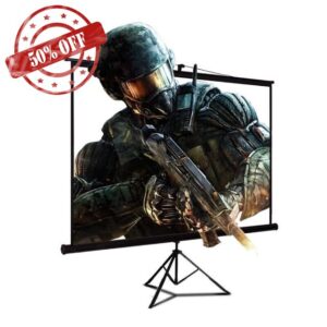 84inch Projector Screen With Stand 4:3 HD Outdoor Indoor Movies Screen For Home Theater Cinema for Meeting (Color : Black