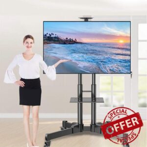 Tv stand Mobile TV Cart With Wheels