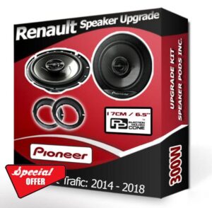 Trafic Speaker upgrade Front Door Pioneer car speakers 6.5" 17cm + Pods 300W