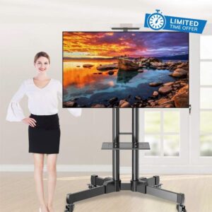 Tv stand Mobile TV Cart With Wheels