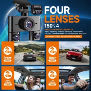 4 Channel Quad Camera FHD 1080P*4 Front