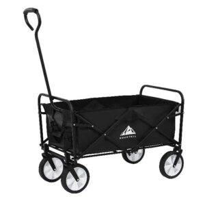 Black Heavy Duty Foldable Garden Festival Trolley Camping Folding Cart Wagon Truck Wheelbarrow