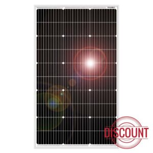 DOKIO 100W 18V Monocrystalline Solar Panel to Charge 12V Battery for Caravan Van RV Boat Off-grid home