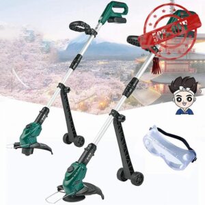 20V Cordless Grass Trimmer Adjustable Lawn Mower Home DIY Garden Pruning Cutter Powerful Garden Tools with Battery Blade
