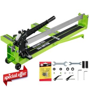 VEVOR Tile Cutter 31.5-Inch Manual Tile Cutter 1.4-Inch Tile Cutting Machine Ceramic Porcelain Tile Cutter w/Laser Guide All-Steel Frame and Bonus Spare Cutter Wheels Tile Cutter Hand Tool