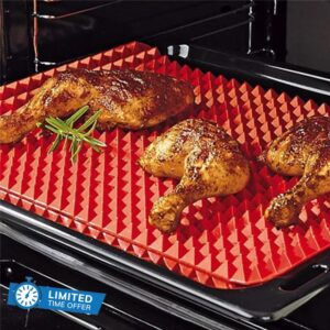 FEER Pyramid Pad Silicone Baking Mat Non-Stick Pan Mat Oven Baking Tray Mat Kitchen Bakeware Gadgets Barbeque Tool (Color : Red