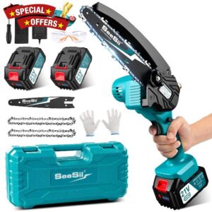 4000+4000 mAh Mini Chainsaw Cordless 6 inch