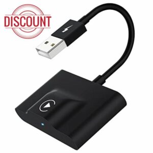 CarPlay Wireless Adapter for Factory Wired CarPlay 2023 Upgrade Plug & Play Wireless CarPlay Dongle Converts Wired to Wireless Fast and Easy Use Compatible with Cars from 2015 & iPhone iOS 10+