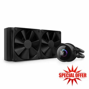 NZXT Kraken 240-240mm AIO CPU Liquid Cooler - Customizable 1.54"" Square LCD Display for Images