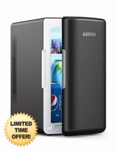 AstroAI Mini Fridge 6 Litre / 8 Can | Cooler and Warmer | AC/DC | Small Fridge for Bedrooms
