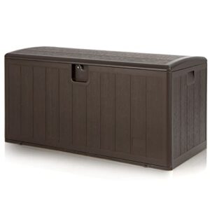 Waterproof Outdoor Storage Deck Box with Lockable Cover