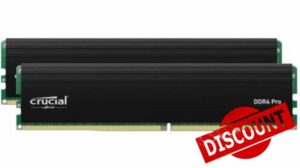 Crucial Pro RAM 64GB Kit (2x32GB) DDR4 3200MT/s (or 3000MT/s or 2666MT/s) Desktop Memory CP2K32G4DFRA32A