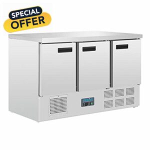 Polar Refrigeration G-Series 235W Triple Door Counter Fridge 368 Litre