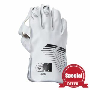 Gunn & Moore GM Cricket Wicket-Keeper Keeping Protective Gloves | 606 | White/Black | Adult | 1 Pair | 52072306