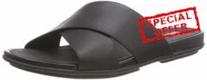 Fitflop Women's Gracie Leather Cross Slides Sandal