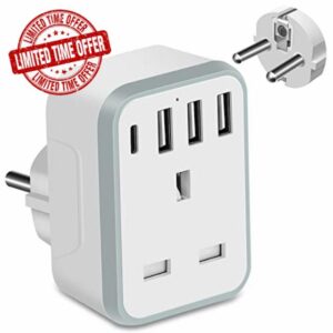 UK to European Plug Adapter