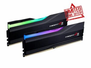 G.Skill Trident Z5 RGB Series (Intel XMP) 64GB (2 x 32GB) 288-Pin SDRAM DDR5 6400 CL32-39-39-102 1.40V Dual Channel Desktop Memory F5-6400J3239G32GX2-TZ5RK (Matte Black)