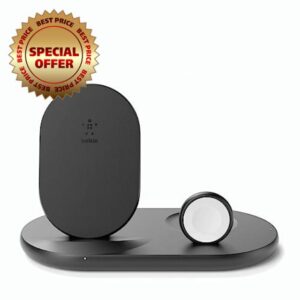 Belkin 3-in-1 Wireless Charger (7.5 W Wireless Charging Station for iPhone