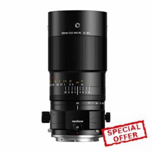 TTArtisan 100mm F2.8 Camera Lens Full Frame Macro 2X Lens Tilt Shift Lens for Insects Miniature Jewelry Portrait Still-Life Compatible with Sony E Mou