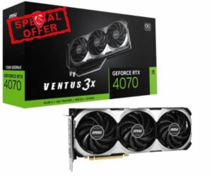 MSI GeForce RTX 4070 VENTUS 3X 12G OC (12GB GDDR6X/PCI Express 4.0/2520MHz/21000MHz)