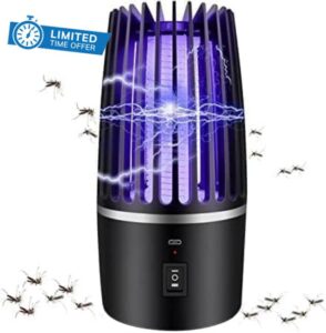 ASSCA Mosquito Killer Lamp Rechargeable Electric Fly Portable 2000mAh UV Zapperm Waterproof Light Bug Zapper Insect Pest Control Repeller Catcher with USB Cable for Indoor & Outdoor