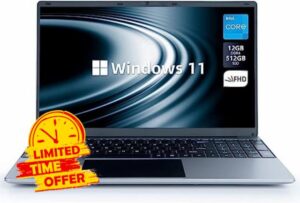 ANMESC 15.6'' Laptop 12GB DDR4 512GB SSD