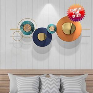 RAGRAN Large Metal Wall Sculpture Decor Creative Handmade Metal Wall Art Décor Modern Light Luxury Metal Wall Artwork Home Decor for Living Room