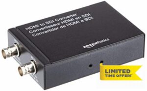 Amazon Basics HDMI to SDI Converter (720p/1080p) with USB-A Power Supply