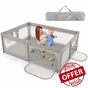 COSTWAY Baby Playpen for Babies and Toddlers