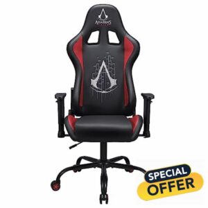 Assassin's Creed - Official Ergonomic Gamer Chair Adjustable Back and Armrests - Officially licensed adult gaming chai