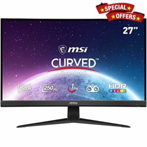 MSI G27C4X 27 Inch FHD Curved Gaming Monitor - 1500R 1920 x 1080 VA Panel