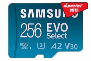 Samsung EVO Select 256GB microSDXC UHS-I U3 130MB/s Full HD & 4K UHD Memory Card inc. SD-Adapter (MB-ME256KA/EU)