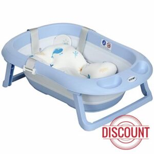 ZONEKIZ Foldable Baby Bathtub Set
