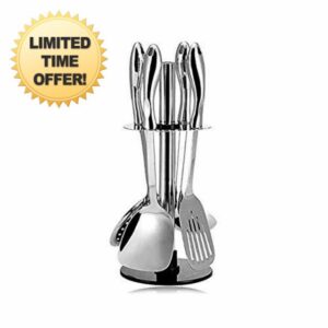 Stainless Steel Cooking Tools Set Colander Spatula Shovel Spoon Kitchenware Gadgets Home Kitchen Accessories Se