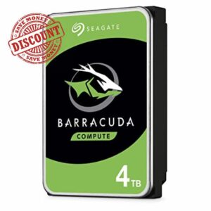 Seagate BarraCuda 4 TB Internal Hard Drive HDD – 3.5 Inch SATA 6 Gb/s 5400 RPM 256 MB Cache for Computer Desktop PC Laptop (ST4000DM004)