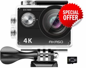 AKASO EK7000 4K Action Camera with 64GB microSDXC Memory Card