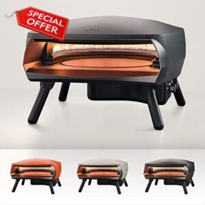 Witt ETNA Rotante Pizza Oven | Outdoor Gas Pizza Oven |Comes with Booster Burner & 360 Degrees Rotating Pizza Stone for a Crisp Crust | Prepares Pizza in Less than a minute (Graphite)