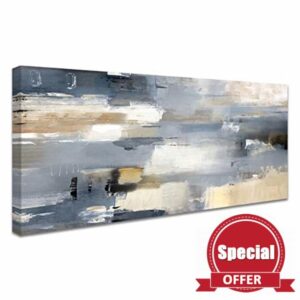 Stretched Wooden Framed Canvas Painting Wall Art Poster Abstract Canvas Print Picture Morden Wall Artwork Painting on Canvas Restaurant Living Room Bedroom Decoration Ready To Hang 50x120cm/20x48 inch