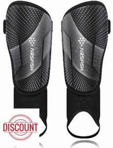 Shin Pads Boys CE Certified Airsfish Kids Shin Pads with Ankle Protection