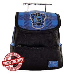 Funko Loungefly - Harry Potter - Ravenclaw Plaid Mini Backpack and Wand - Amazon Exclusive - Cute Collectable Bag - Gift Idea - Official Merchandise - for Boys