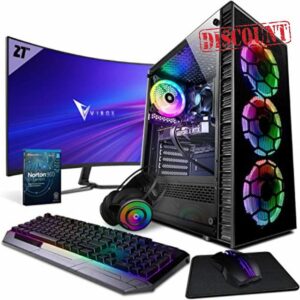 Vibox VIII-60 Gaming PC - 27" 165Hz Curved Monitor Bundle - Intel i9 11900KF Processor - Nvidia RTX 3060 Ti 8GB Graphics Card - 32GB RAM - 1TB NVMe SSD - 700W PSU - Windows 11 - WiFi