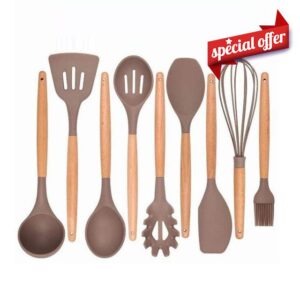 FGH QPLKKMOI Silicone Cooking Utensils Kitchen Utensil Set