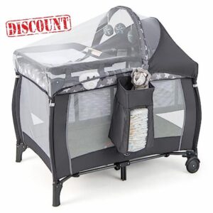 GYMAX Baby Travel Cot