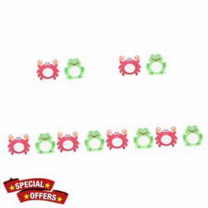 Alasum 12 Pcs Eva Cartoon Mirror Grooming Tub Handheld Mirrors Baby Beach Toys Cartoon Crab Mirror Bath Mirror for Kids Fun Bath Toy Small Shower Toys Water Bathtub Shower Toys Red Baby