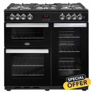 Belling Cookcentre X90G 90cm Gas Range Cooker - Black